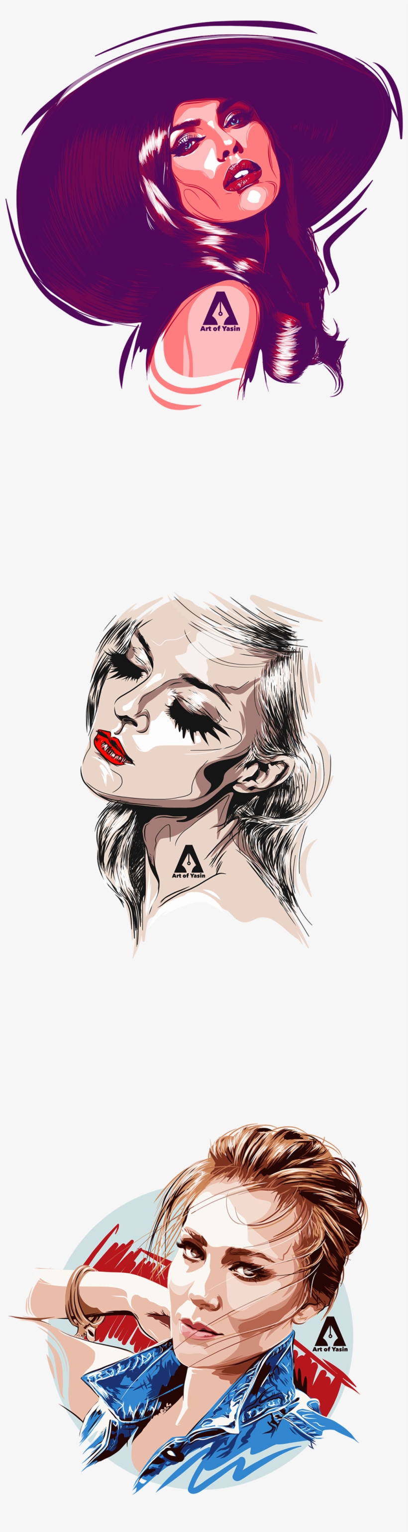 These Are My Vector Portrait Illustrations That I Shared, transparent png #3806243