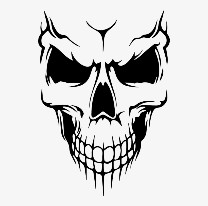 Evil Skull Png Download - Skull Face Sticker, transparent png #3806955
