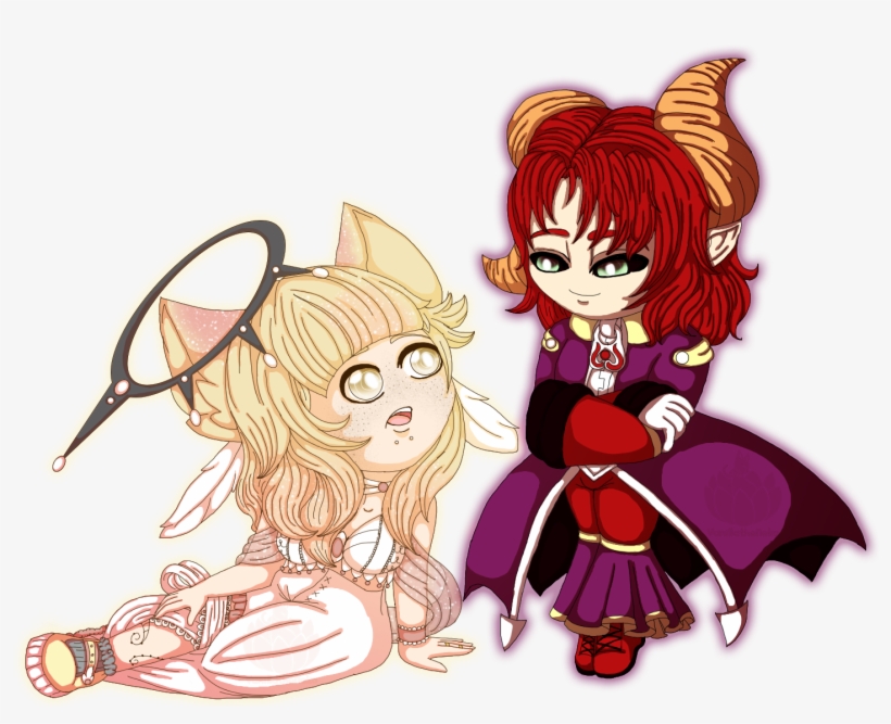 Angel And Demon, transparent png #3807443