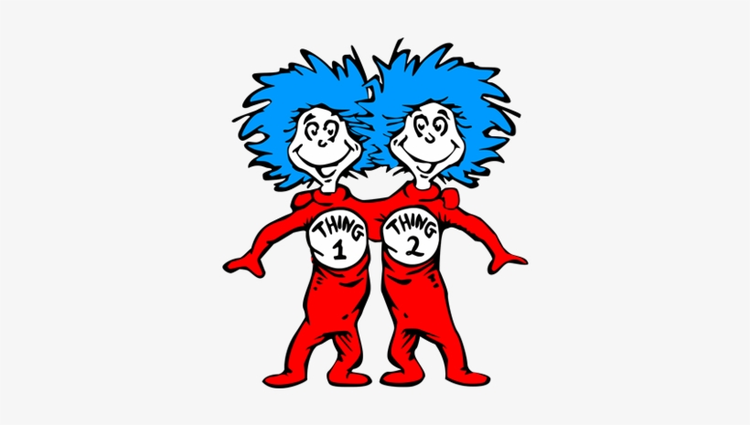 Thing 1 And Thing 2 Shirts - Thing 1 And Thing 2 Shirt Set, transparent png #3807872