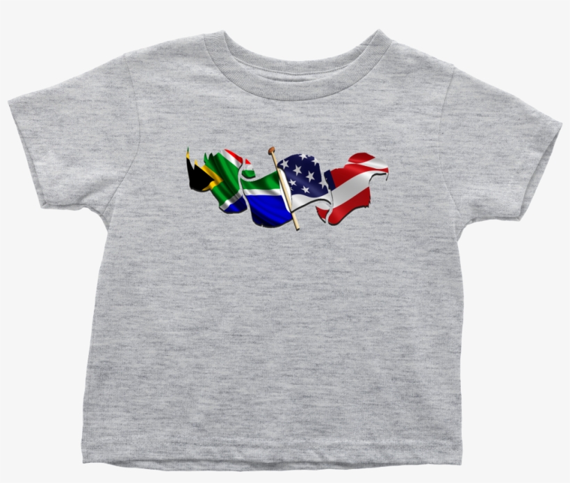 Toddler T-shirt American/south African Flag - It's In My T Shirt, transparent png #3808104