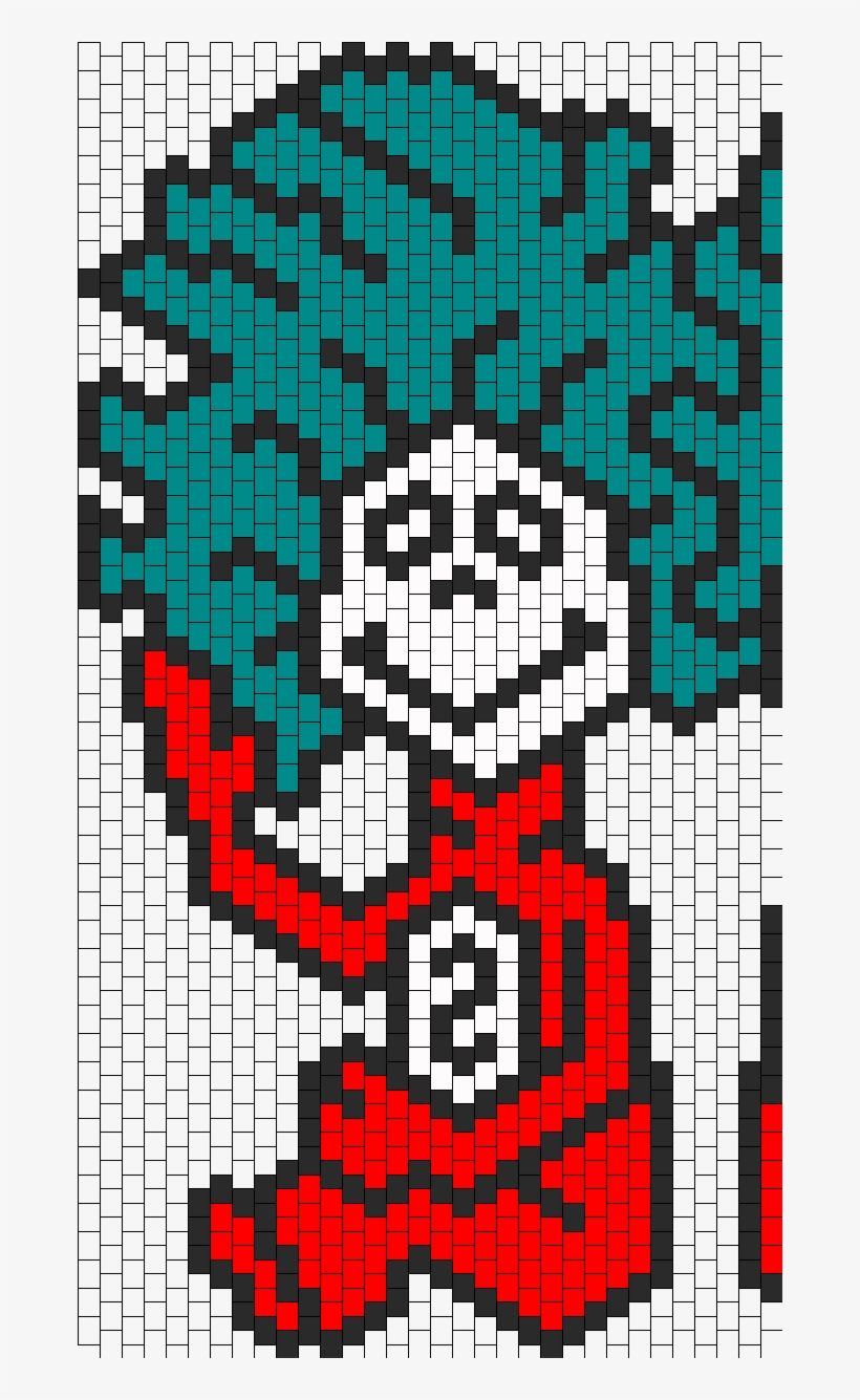 Thing 2 Left Half Bead Pattern - Thing Two, transparent png #3808152