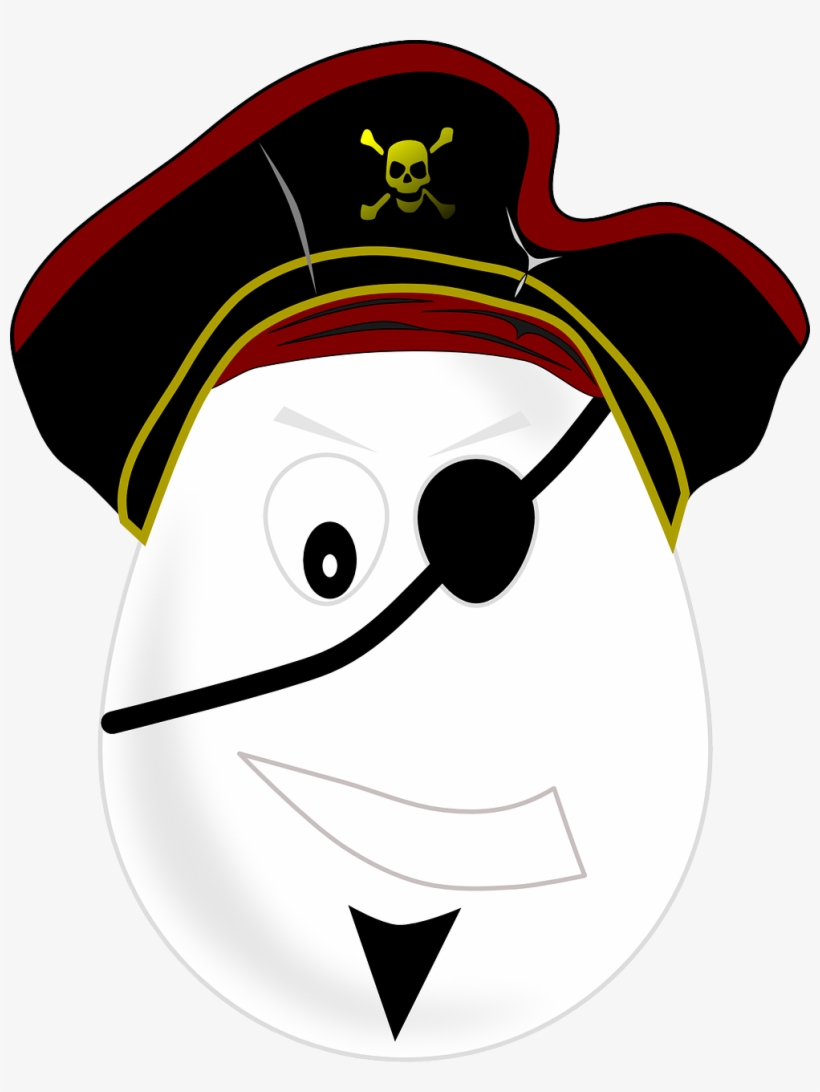 Pirate Man One Eyed Person Egg Transparent Image - Huevos Cartoon Pirata, transparent png #3808229