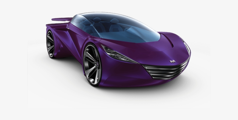Futuristic Sports Car In Color Of The Year - Merck Car, transparent png #3808676