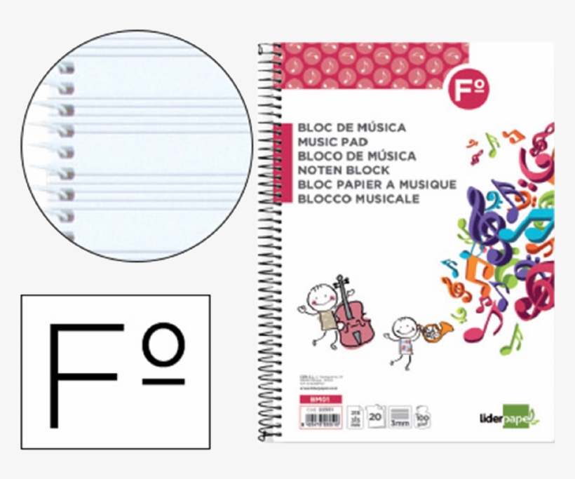Bloc De Música 6 Pentagramas 3mm, transparent png #3808756
