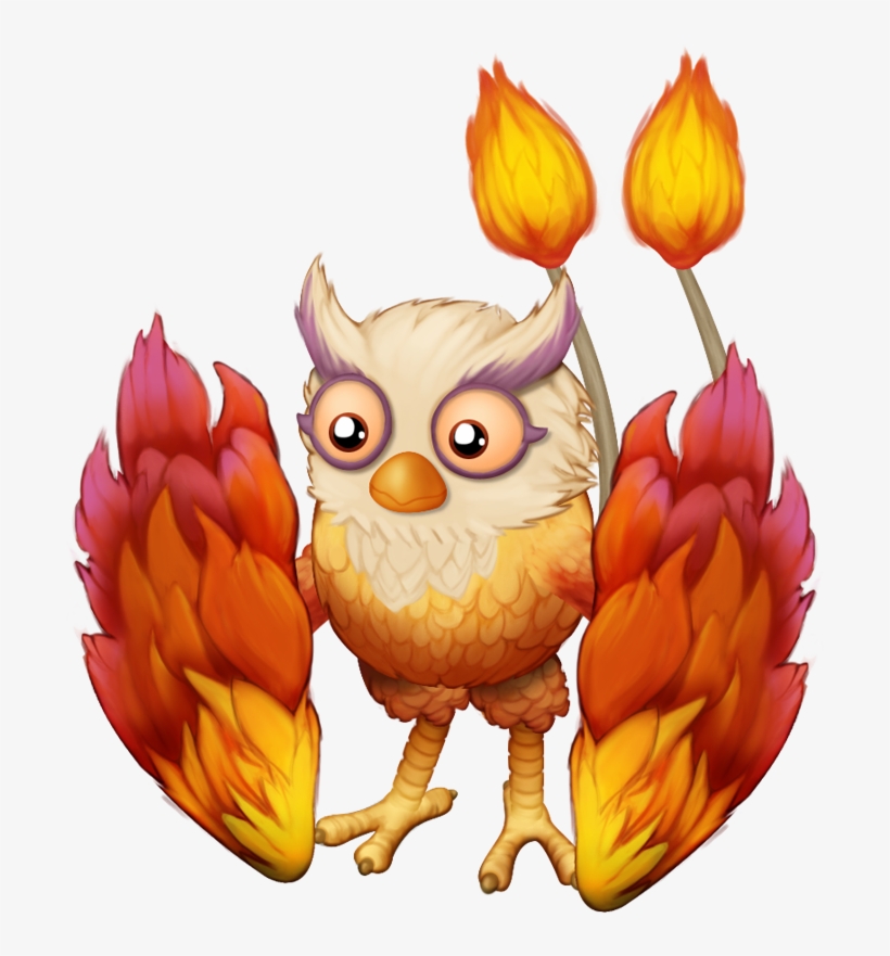 Af Firebird Baby - My Singing Monsters Dawn Of Fire Glowl, transparent png #3809194