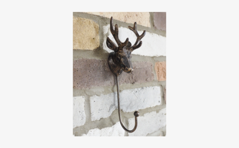 Shabby Cast Iron Antique Style Rustic Stag Deer Coat, transparent png #3810115