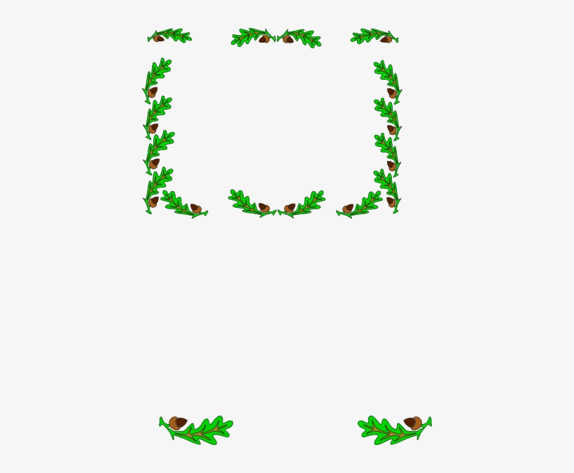 Acorn Wreath Landscape Clip Art - Clip Art, transparent png #3810354