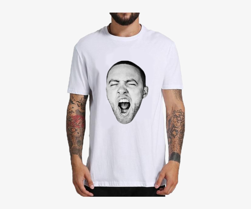 Load Image Into Gallery Viewer, Mac Miller Face T-shirt - Mac Miller: Go:od Am Cd, transparent png #3811053