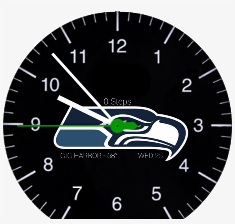 Sports Nfl Seattle Seahawks Black - Seattle Seahawks Logo Black, transparent png #3811246