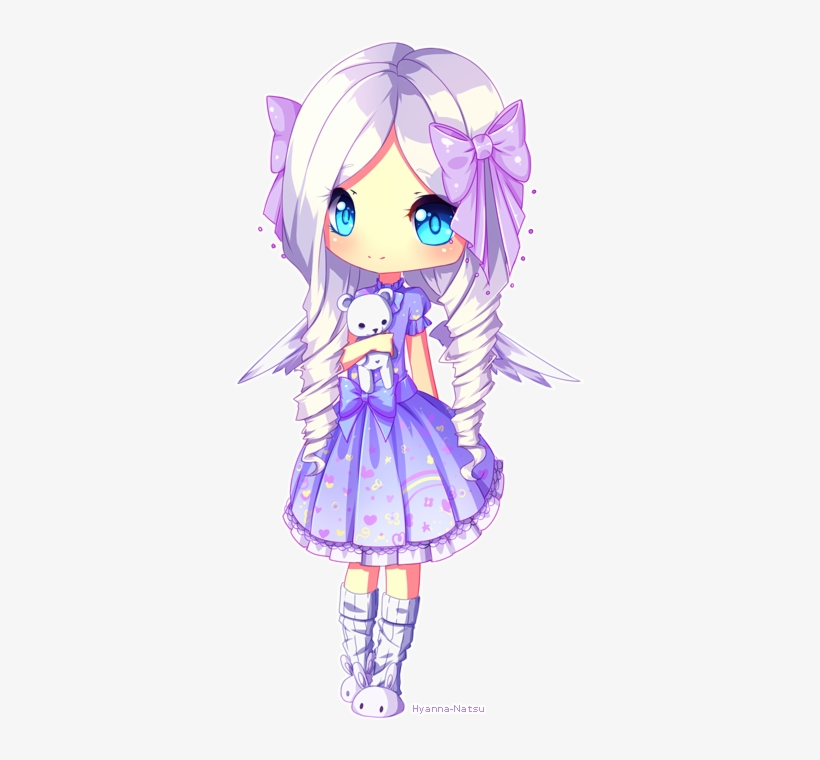 Jigsu By Hyanna-natsu On Deviantart - Chibi Anime Girl Purple Hair, transparent png #3812485