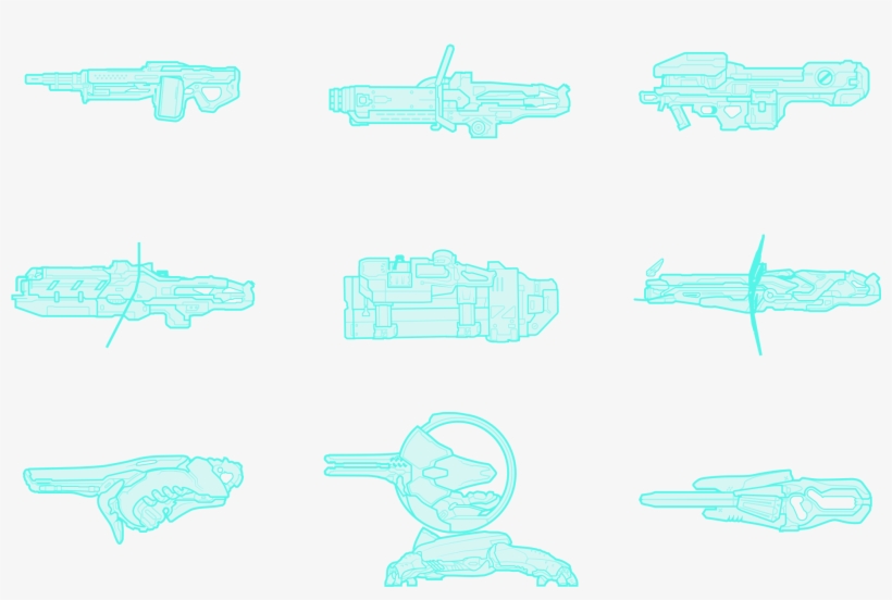 Halo 5 Weapon And Vehicle Icons - Halo 5 Weapon Icons, transparent png #3812515