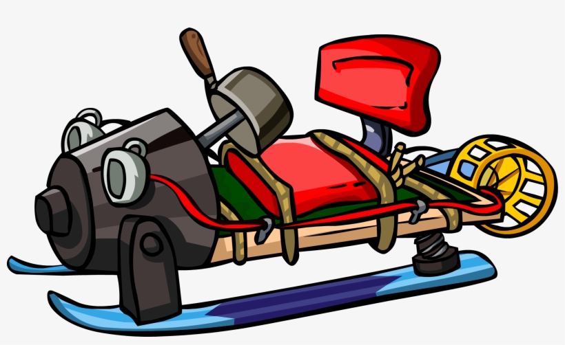 6 Clipart Snow Sled - Prototype Sled Club Penguin, transparent png #3812634