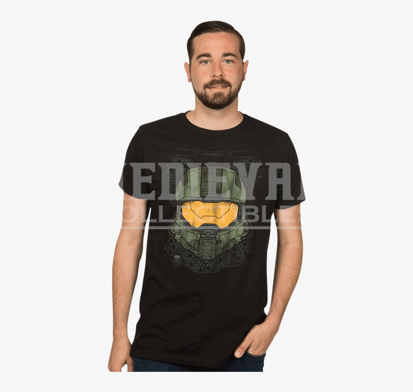 Halo Master Chief Hud T-shirt, transparent png #3812733