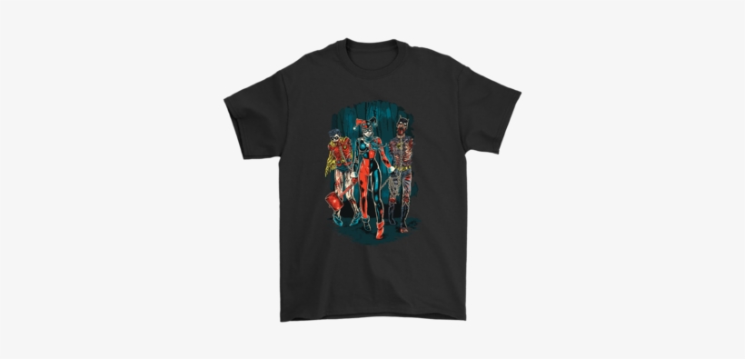 Harley Quinn Zombie Batman And Robin Shirts T Shirt - Disney 4th Of July Shirts, transparent png #3813583