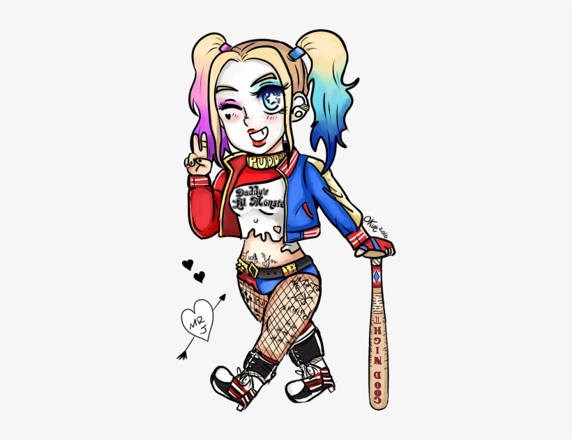 Chibi Harley Quinn From Suicide Squad In Need Of A - Harley Quinn, transparent png #3813652