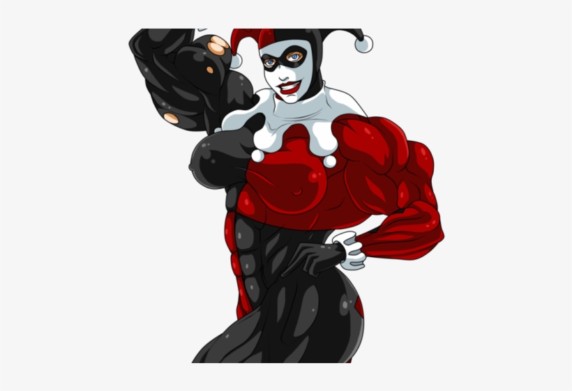 Baseball Bat Clipart Harley Quinn - Muscle Harley Quinn, transparent png #3814137