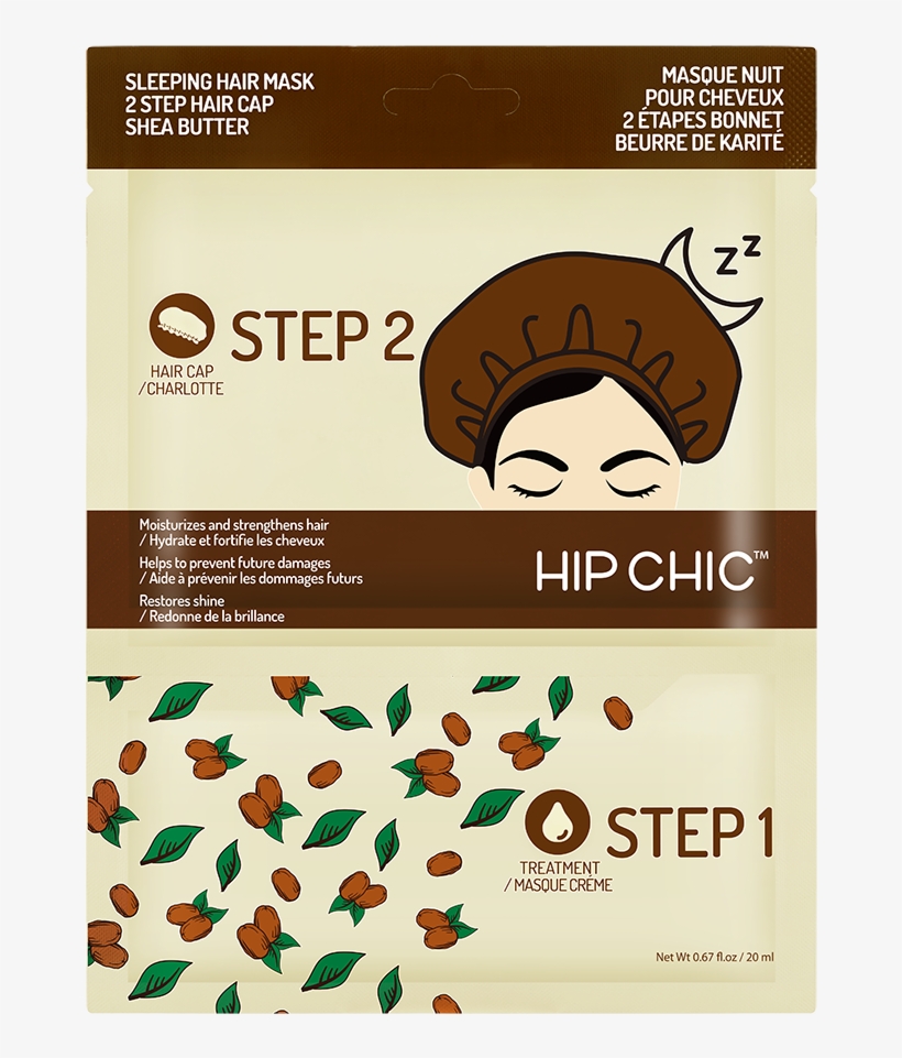 Hip Chic 2 Step Hair Sleeping Mask Shea Butter - Hair, transparent png #3814186