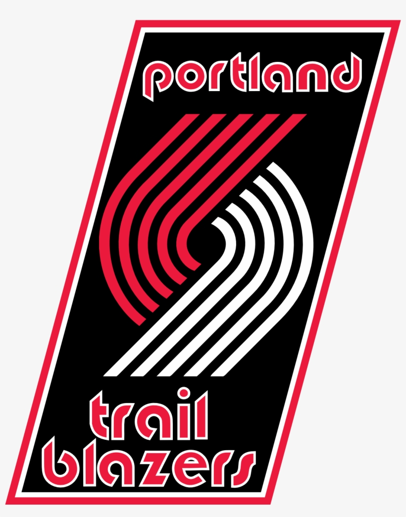 Pin Trail Blazers Logo On Pinterest - Portland Trail Blazers Retro Logo, transparent png #3815336