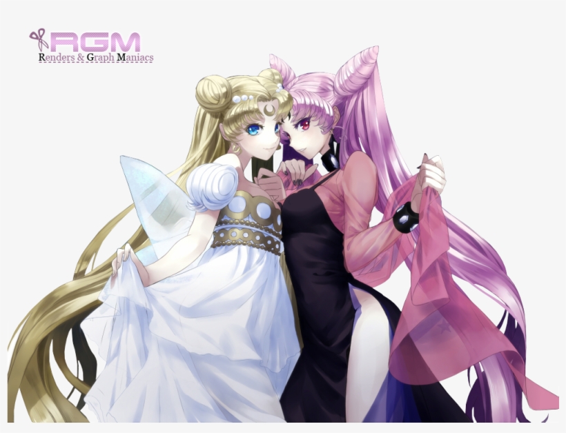 Sailor Moon And Black Lady, transparent png #3815918