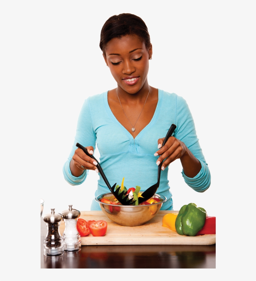 Home - Young Black Lady Cooking, transparent png #3816054