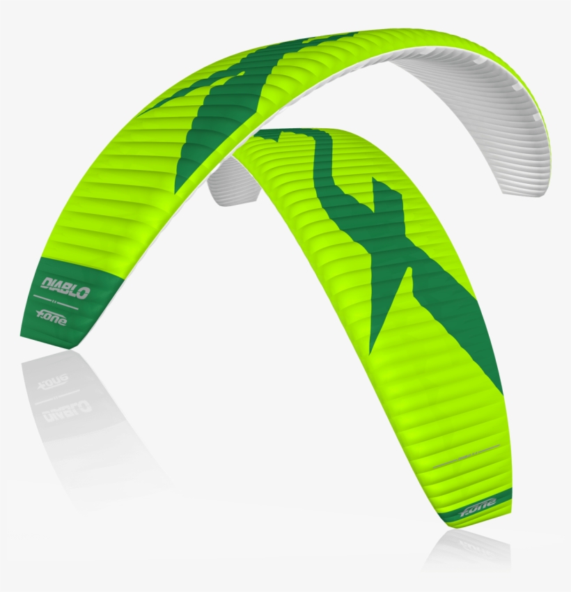 Deep Blue / Royal Blue Diablo V4 B Lime Green - Paragliding, transparent png #3816885