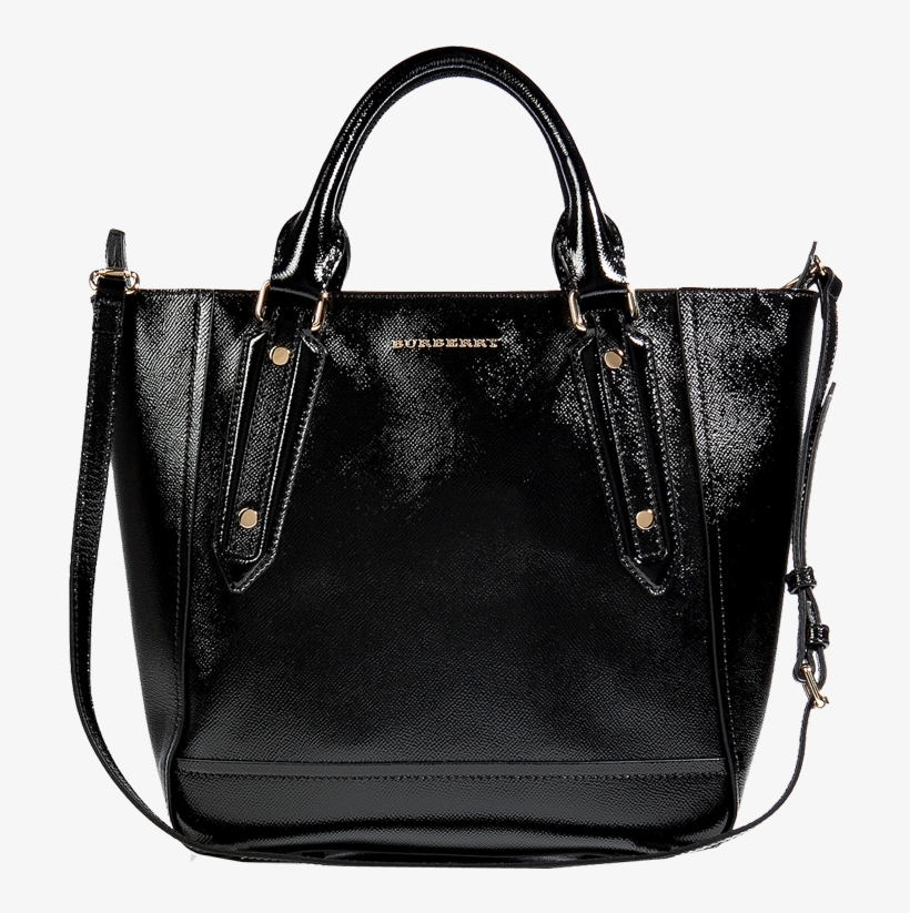 Burberry London Black Textured Leather Medium Somerford - Burberry Bags Png, transparent png #3817030