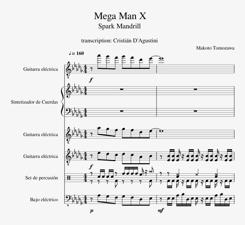 Mega Man X Sheet Music Composed By Makoto Tomozawa - Document, transparent png #3817562