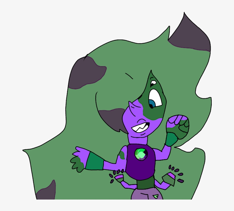Amegreen Amethyst Peridot Steven Universe Fusion Gemsona - Cartoon, transparent png #3819563