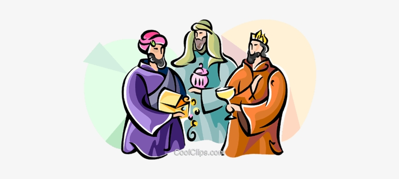 3 Wise Men Epiphany Royalty Free Vector Clip Art Illustration - 3 Gifts Wise Men Brought Jesus, transparent png #3820148