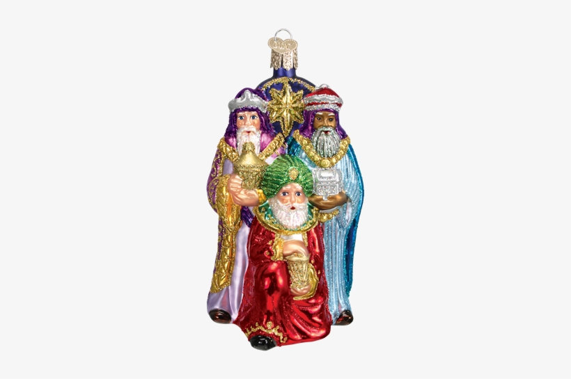 Old World Christmas Three Wise Men Glass Ornament, transparent png #3820198