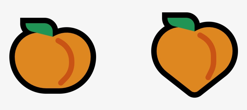 Two Peach Emoji Side By Side, transparent png #3820520