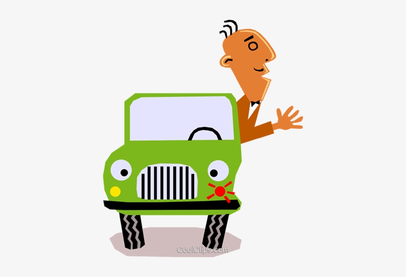 Picasso Man In Car Royalty Free Vector Clip Art Illustration - Lease, transparent png #3821058