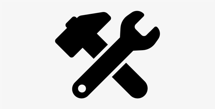 Wrench And Hammer Vector - Fitter Icon, transparent png #3821345