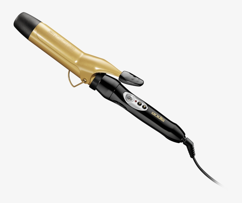 1-1/2" High Heat Gold Ceramic Curling Iron - Andis 1.5 Soft Touch Curling Iron - 37670, transparent png #3821409