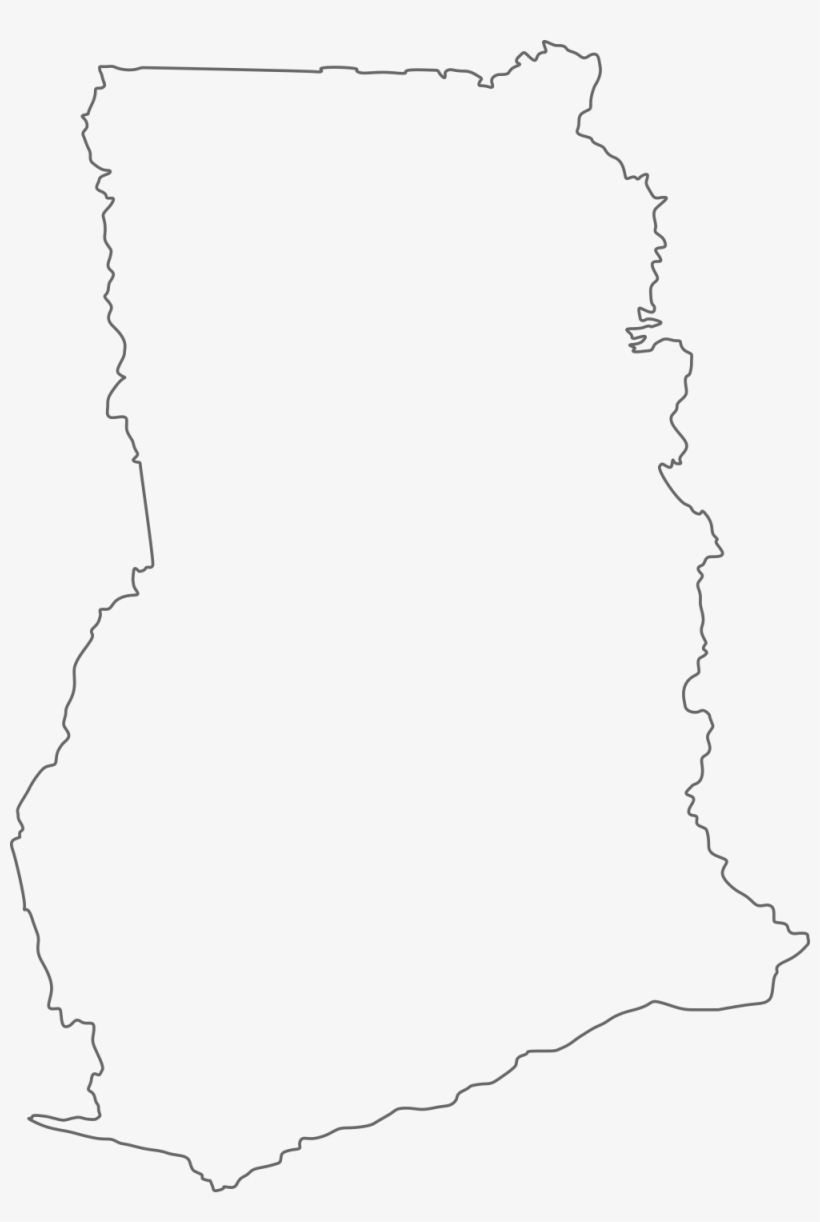 Ghana Map With Cities - Ghana Map Outline Png, transparent png #3822717