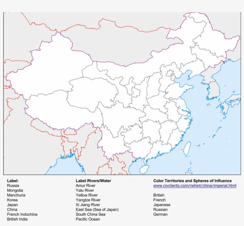Map Of China - China Provinces Blank Map, transparent png #3822814