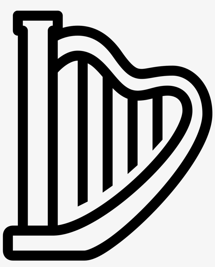 A Harp Icon Has Many Parts Connected Together, On One - Harp Icon, transparent png #3823491