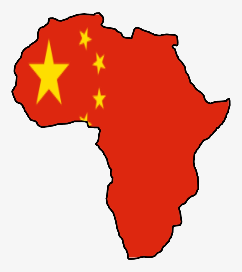 The Western Perspective Of China In Africa - Chinese Flag On Africa, transparent png #3823551