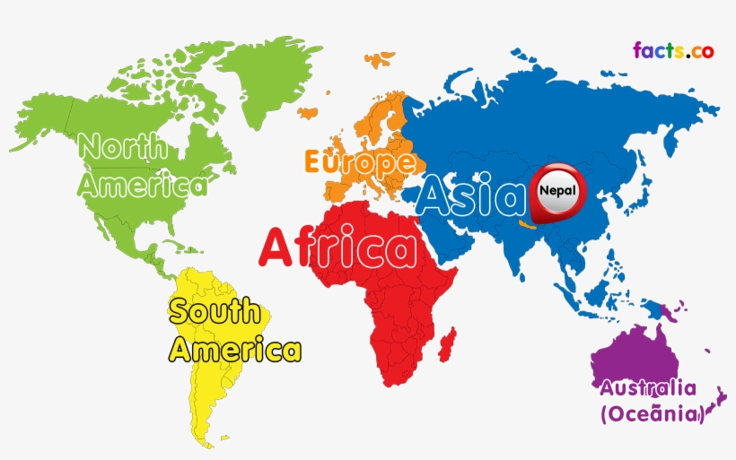 Nepal Is In Between India And China - Usa In The World, transparent png #3823656