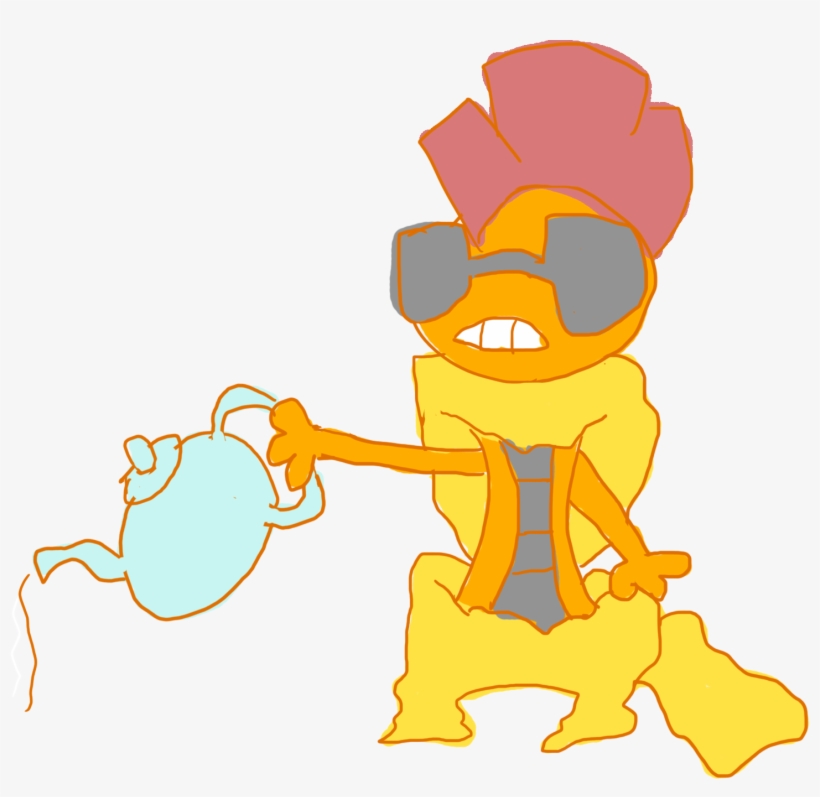 A Swaggy Scrafty Pouring Tea On The Ground - Game, transparent png #3823734