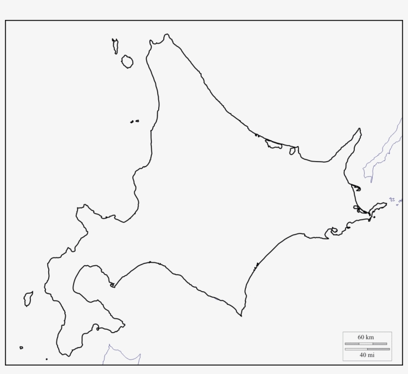 Hok Bl - Hokkaido Map Outline, transparent png #3823759