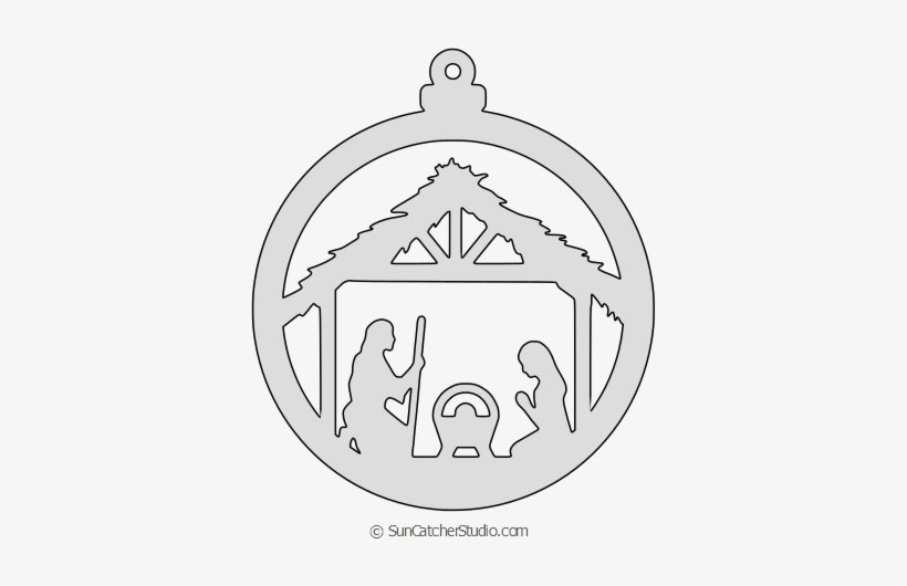 Free Nativity Scene Christmas Tree Ornament Patterns - Scroll Saw, transparent png #3825454