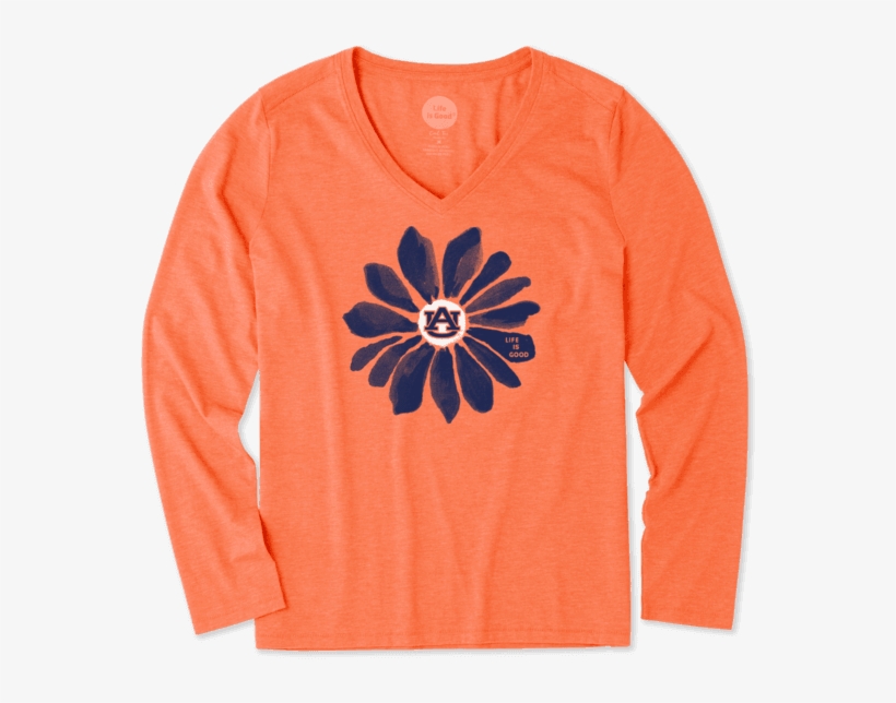 Women's Auburn Tigers Daisy Long Sleeve Cool Vee - Clemson, transparent png #3825501