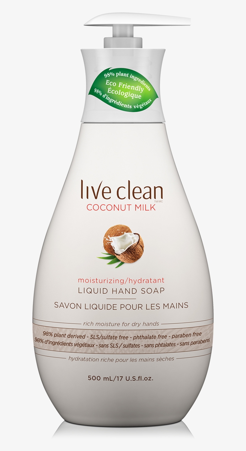Live Clean Coconut Milk Liquid Hand Soap Gently Cleanses - Live Clean Argan Oil Restorative Shampoo 12 Ounce, transparent png #3825850
