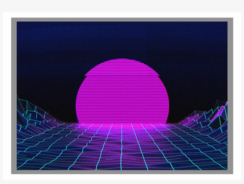 1-vaporwave - Circle, transparent png #3826355