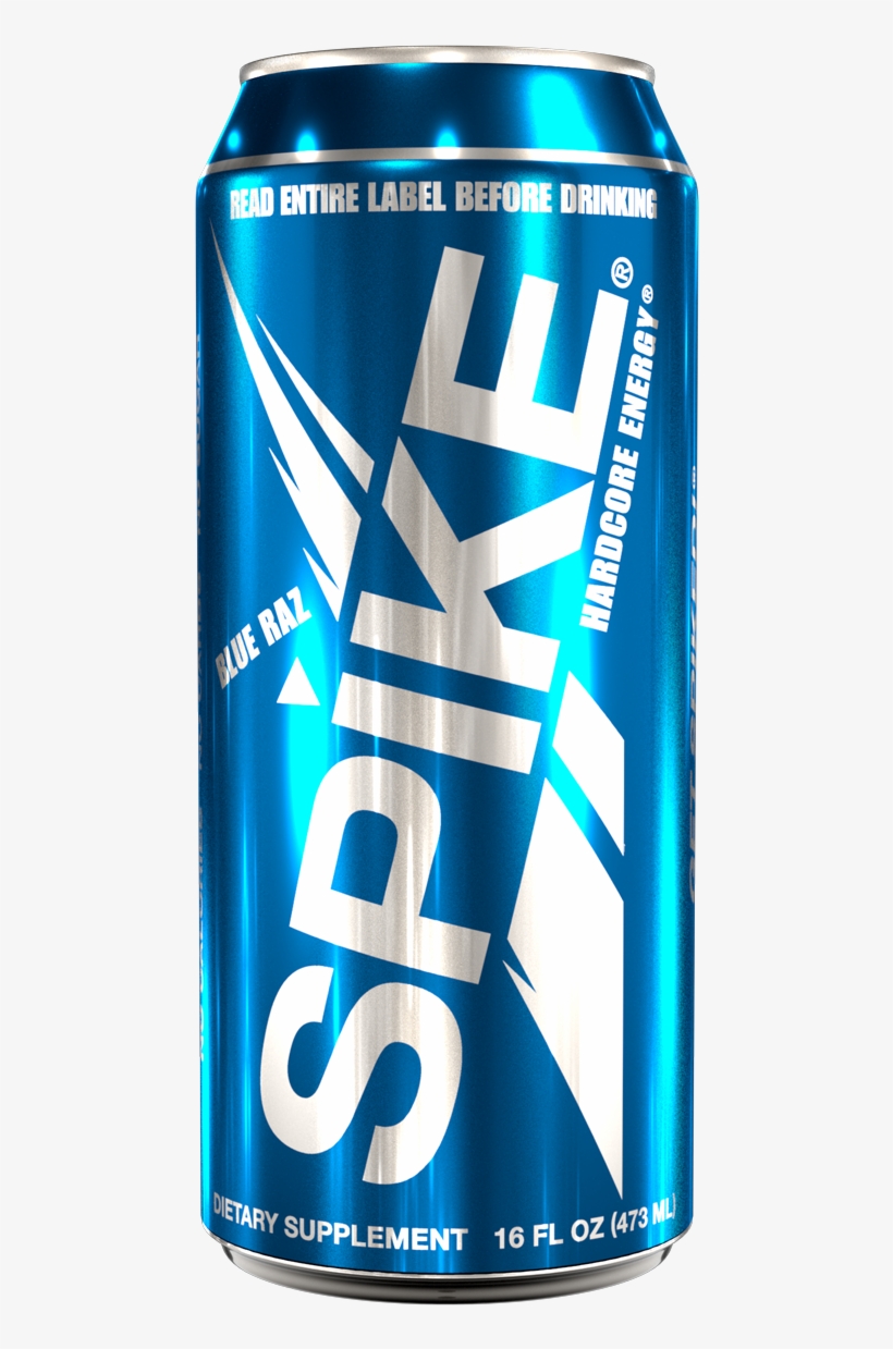 Spike Hardcore Energy Blue Raz - Blue Spike Energy Drink, transparent png #3826392