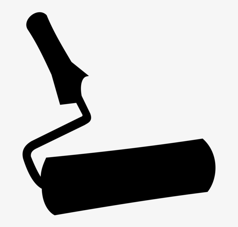 Paint Rollers Painting Painter Brush - Paint Roller Silhouette, transparent png #3826711