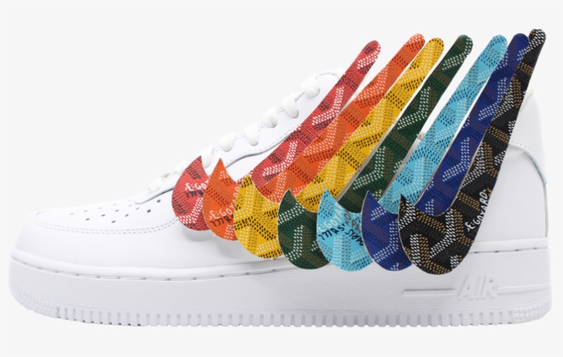 Af1 Goyard Velcro Swoosh Pack Nike Mens Air Force 1 '07 Qs 'swoosh Pack - Free Transparent PNG Download - PNGkey