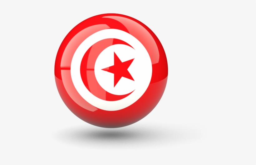 Sphere Icon Illustration Of Flag Of Tunisia - Tunisia Flag, transparent png #3827626